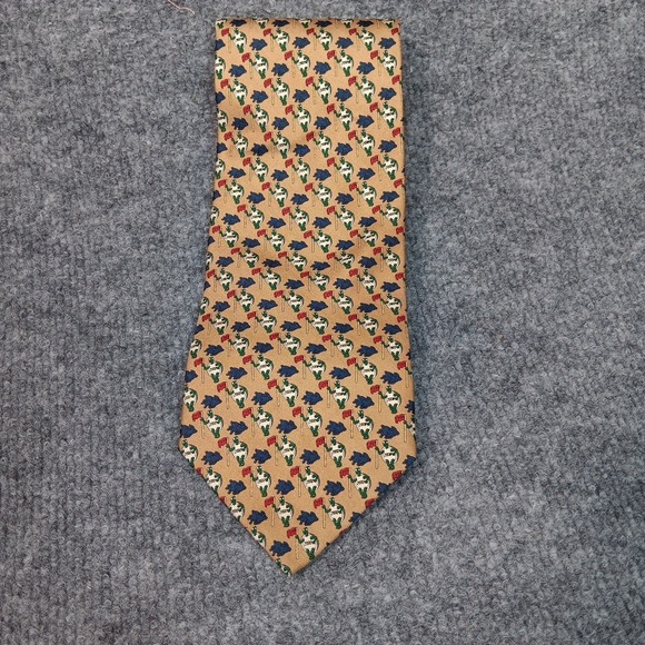 Brooks Brothers Silk Tie The Turtle Wins The Race & The Hare Story Brooks Basics